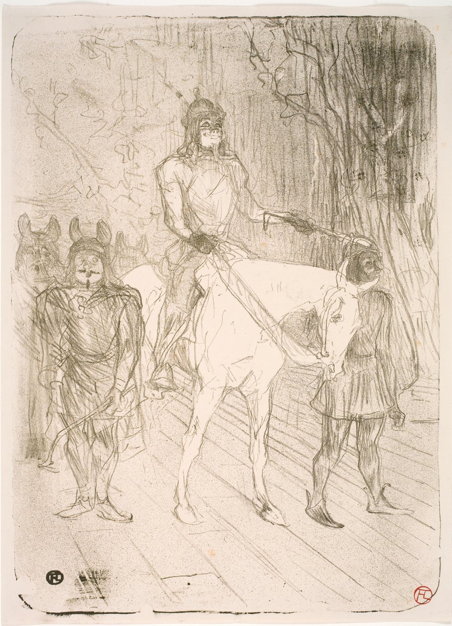 Entree van Brasseur, in Chilpéric door Henri de Toulouse Lautrec