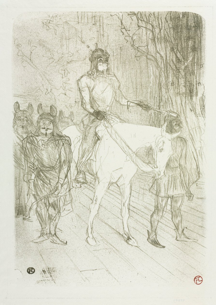 De entree van Brasseur in Chilpéric door Henri de Toulouse Lautrec