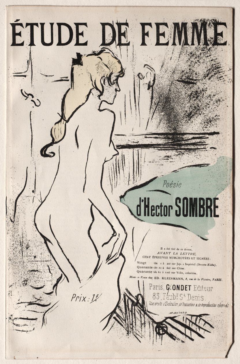 Étude de Femme door Henri de Toulouse Lautrec
