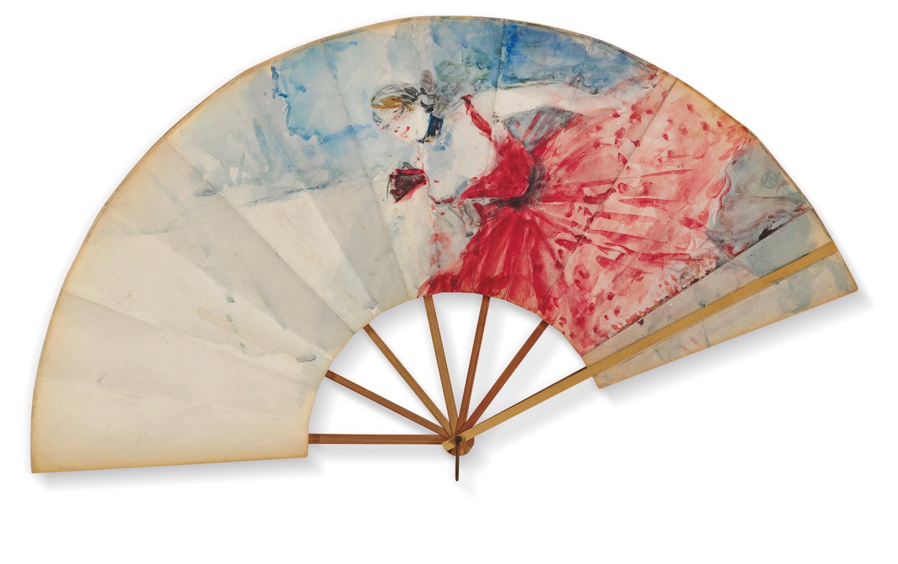 Eventail, ca. 1892 door Henri de Toulouse Lautrec