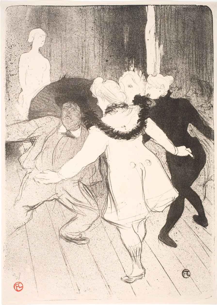 Folies Bergère. les Pudeurs de Monsieur Prudhomme door Henri de Toulouse Lautrec