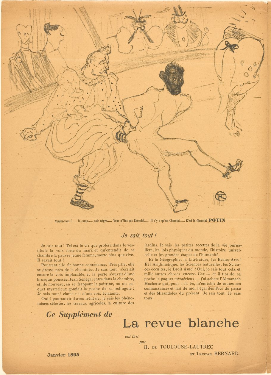 Footit en Chocolat [linker recto] door Henri de Toulouse Lautrec