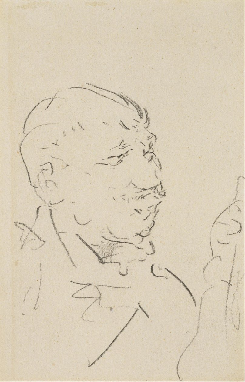 Hoofd van een man door Henri de Toulouse Lautrec