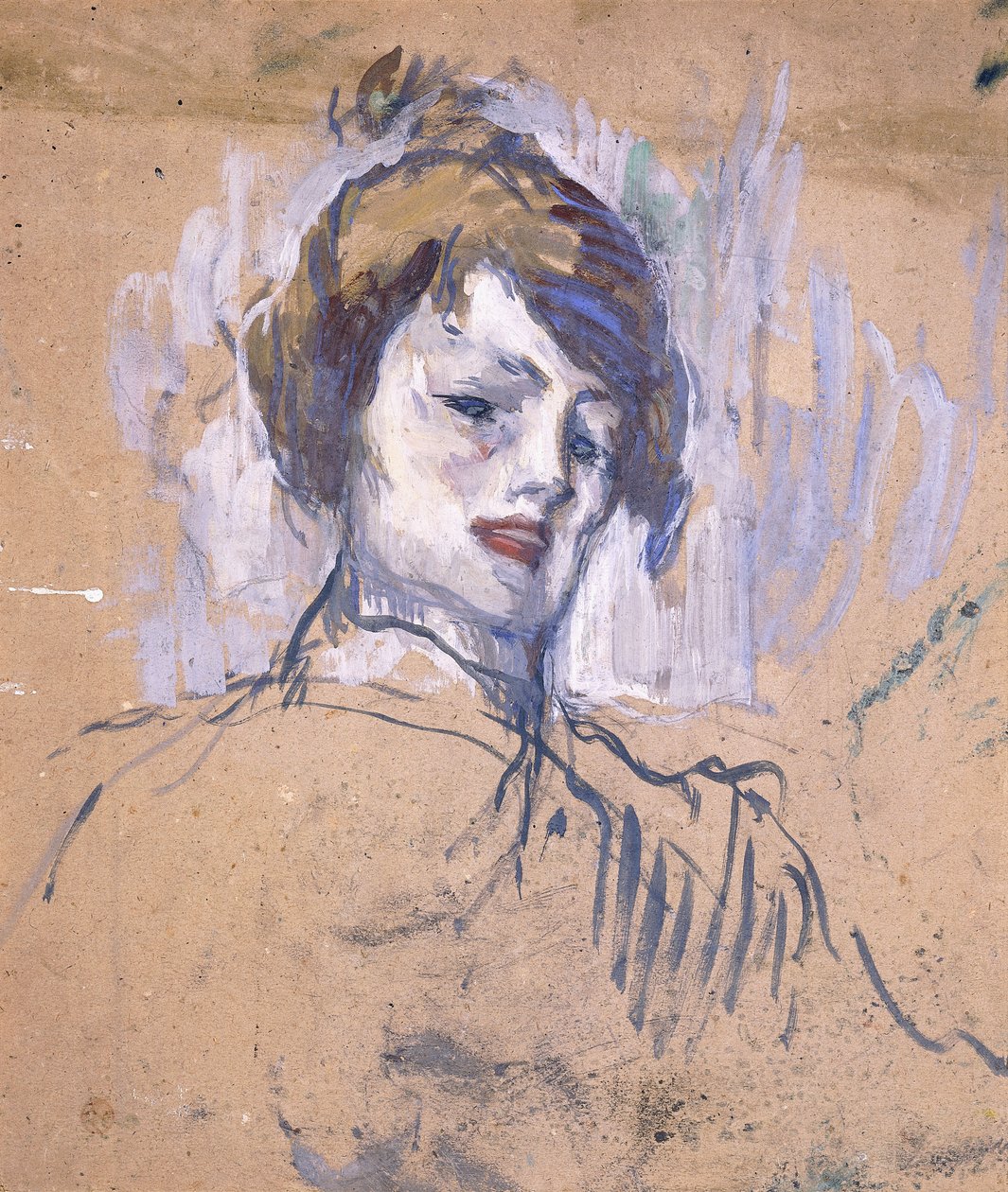 Hoofd van een Vrouw, 1896 door Henri de Toulouse Lautrec