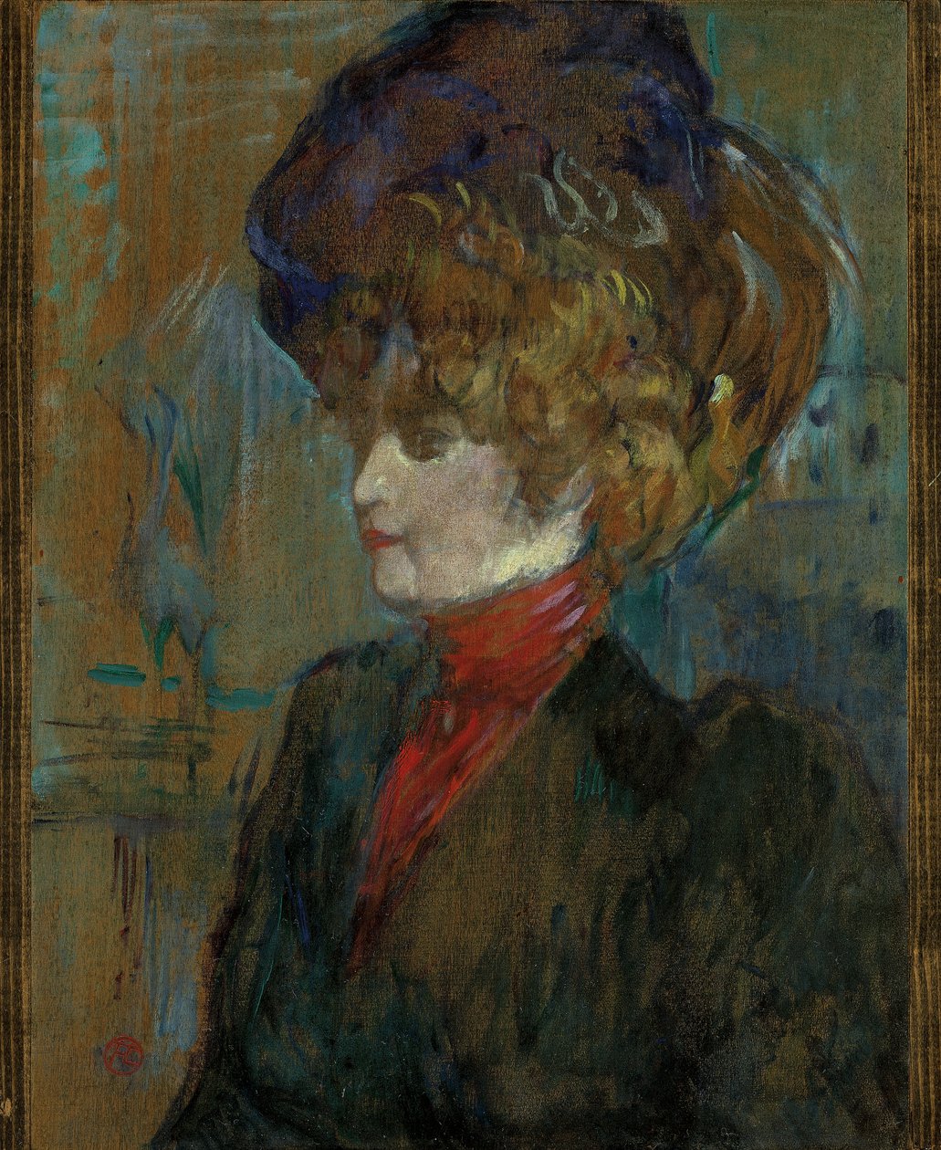 Hoofd van een Engelse Dame door Henri de Toulouse-Lautrec