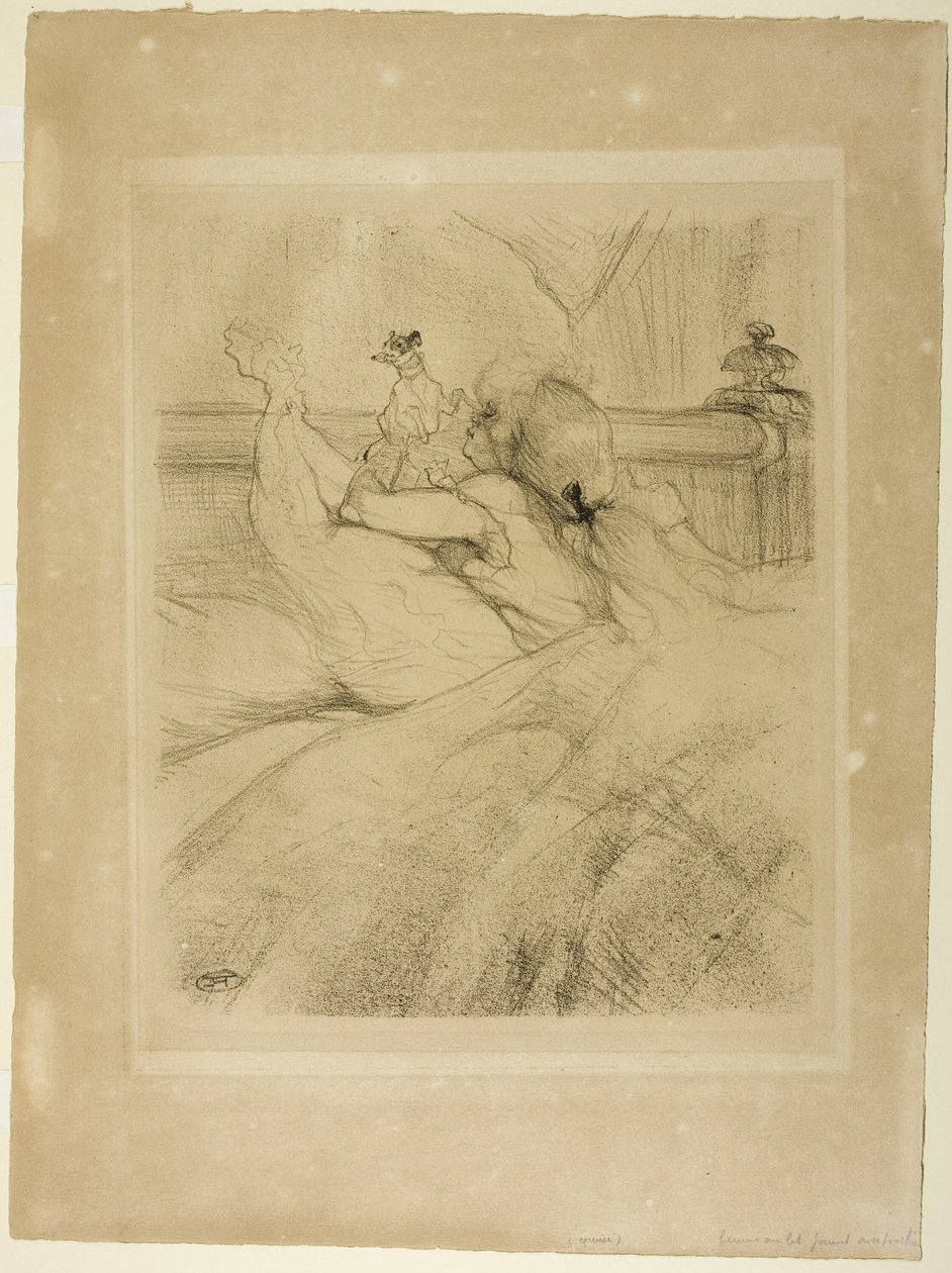 In bed door Henri de Toulouse Lautrec