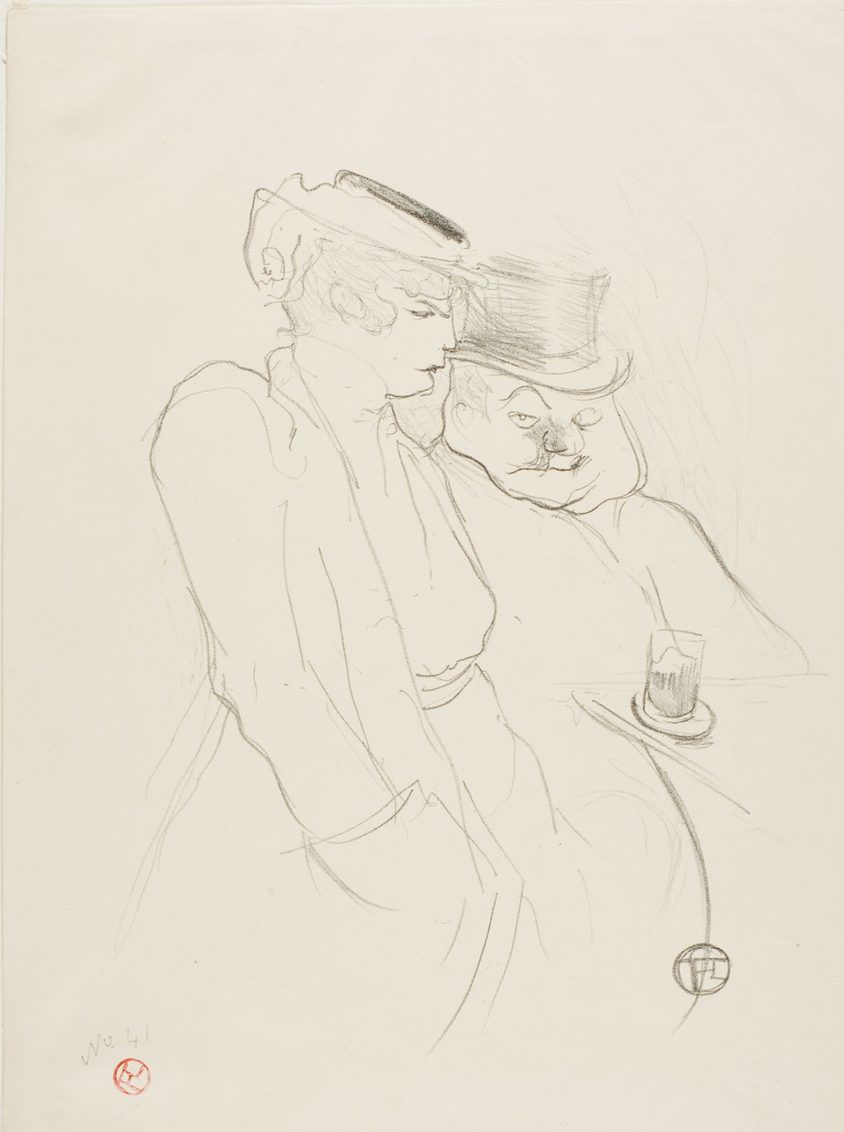 In hun veertiger jaren door Henri de Toulouse Lautrec