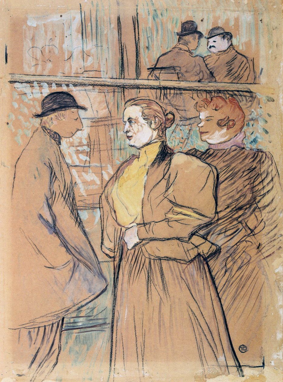 In de Moulin Rouge, 19e eeuw door Henri de Toulouse Lautrec