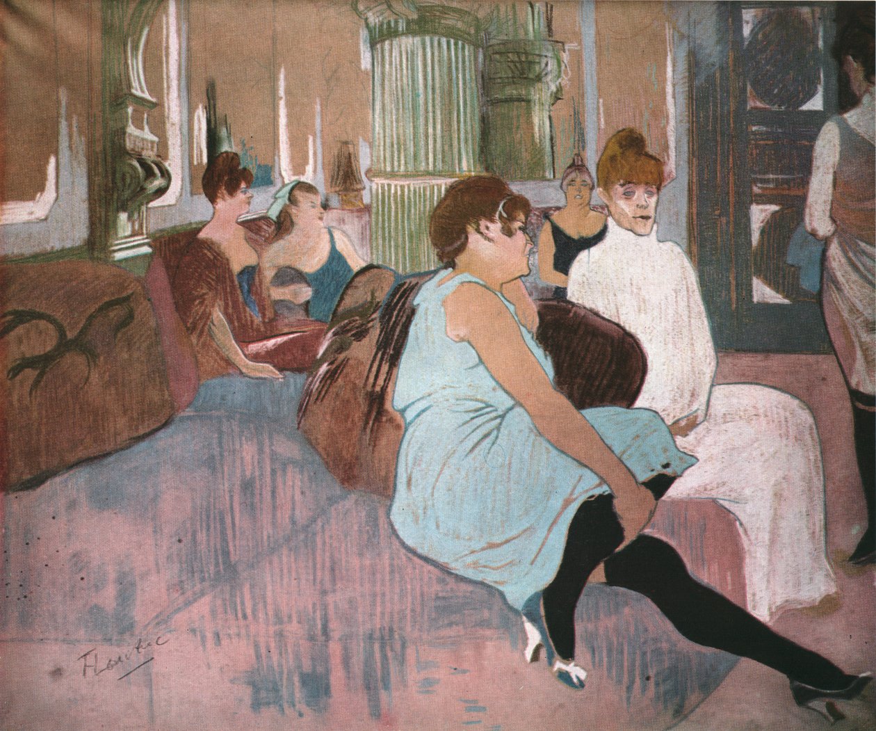 In de Salon aan de Rue des Moulins, 1894, 1952 door Henri de Toulouse Lautrec