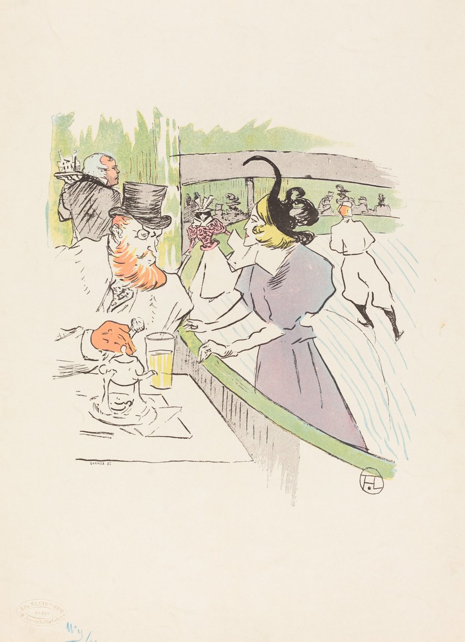 In de schaatsende professionele schoonheid, 1895 door Henri de Toulouse Lautrec