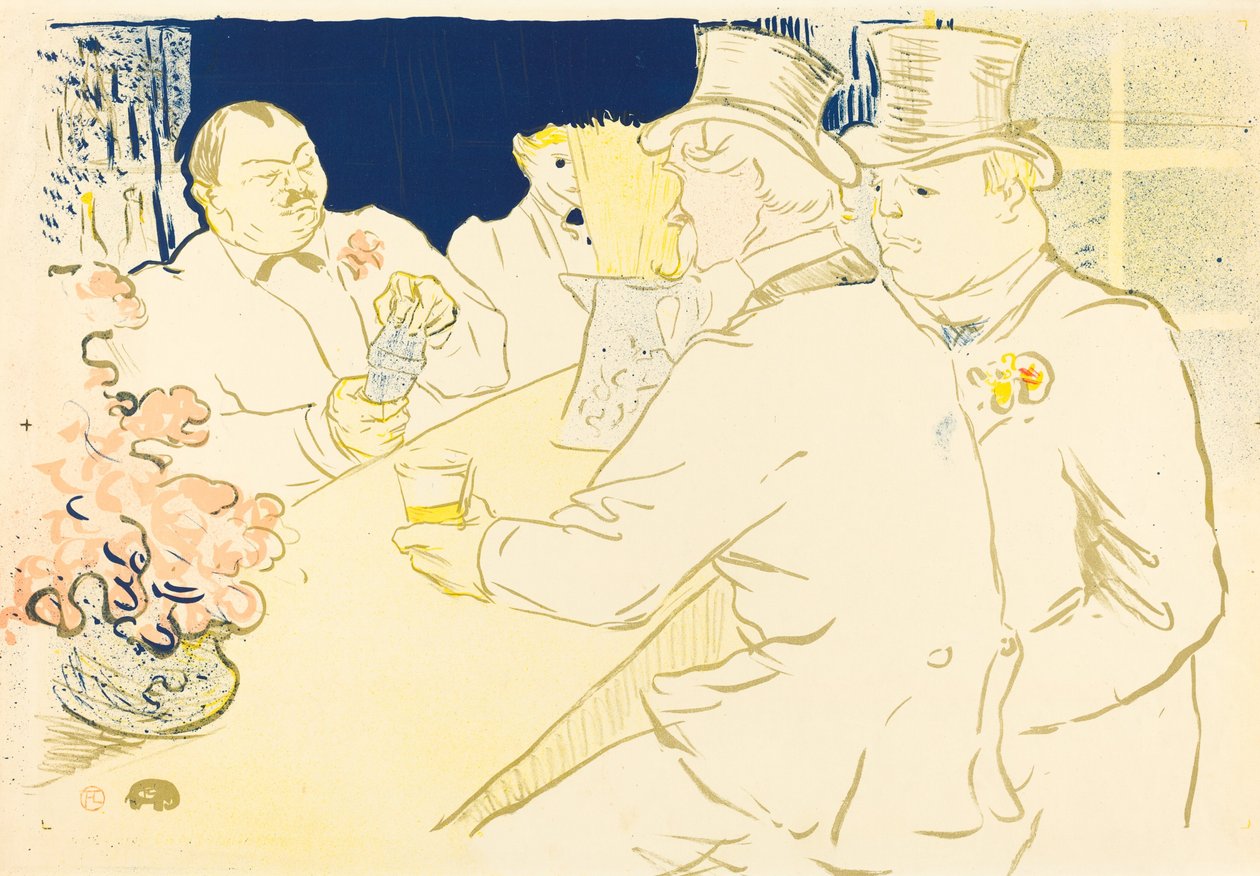 Ierse en Amerikaanse Bar, rue Royale, 1896 door Henri de Toulouse Lautrec