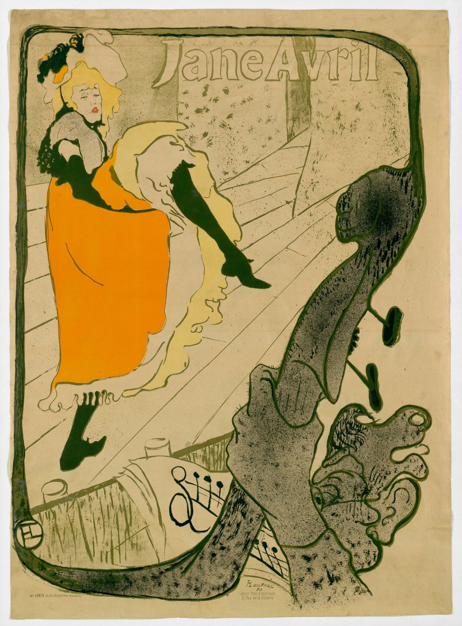 Jane Avril door Henri de Toulouse Lautrec