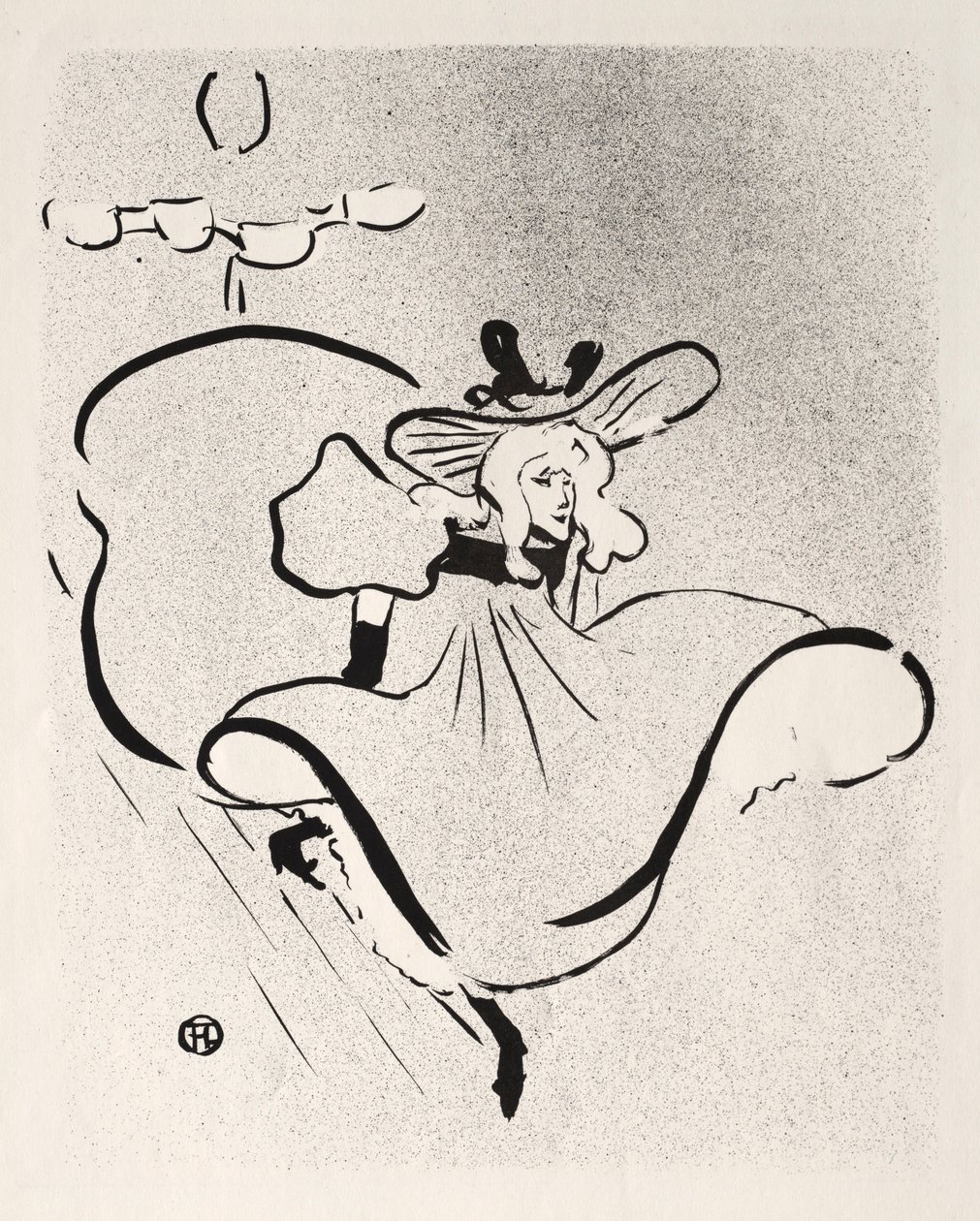 Jane Avril, 1893 door Henri de Toulouse Lautrec