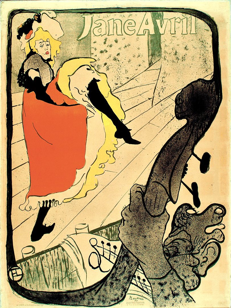 Jane Avril door Henri de Toulouse Lautrec