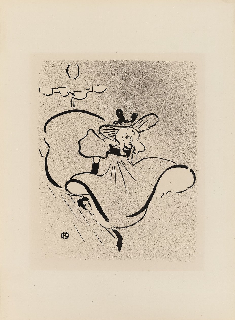 Jane Avril, uit Le Café-Concert door Henri de Toulouse Lautrec