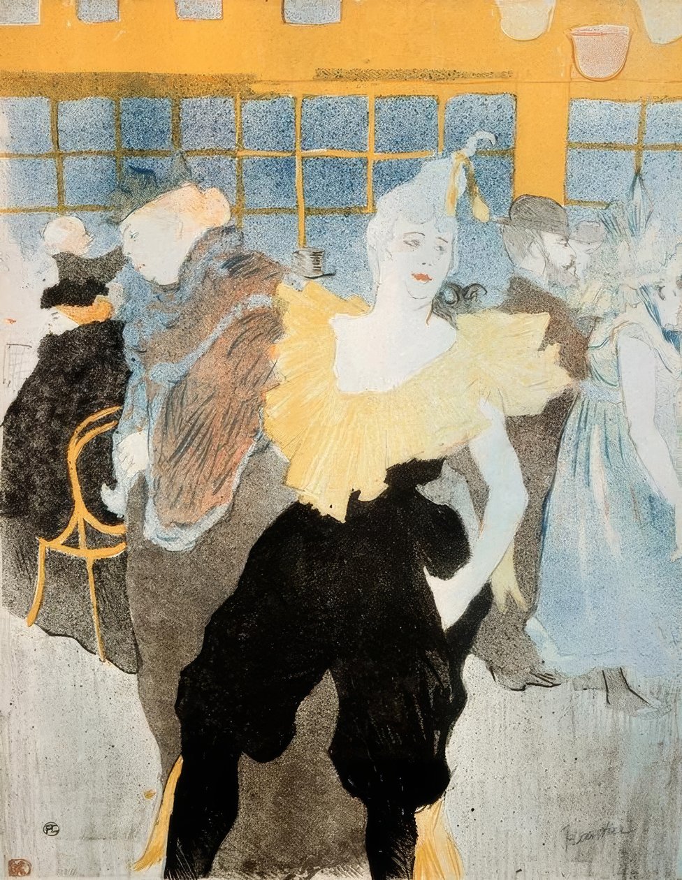 De clownes bij de Moulin Rouge door Henri de Toulouse Lautrec