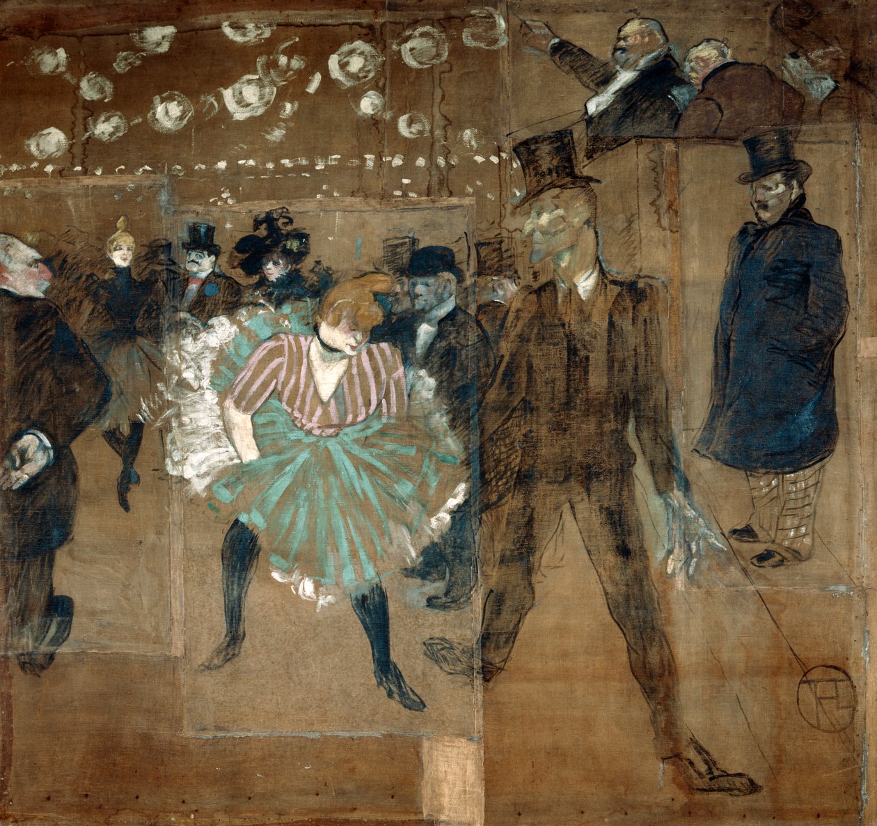 La Goulue en Valentin le désossé, 1895 door Henri de Toulouse Lautrec