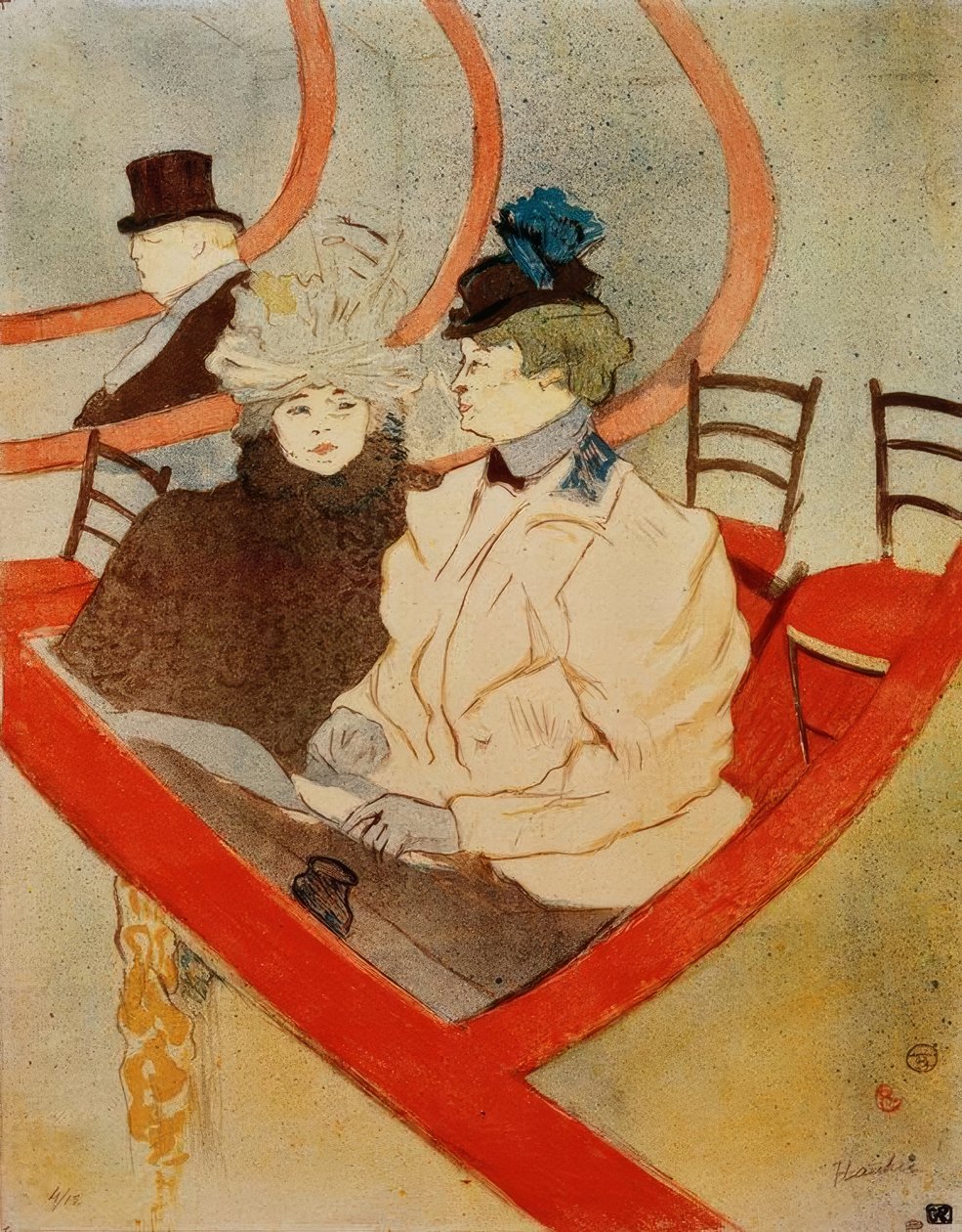 De grote loge door Henri de Toulouse-Lautrec