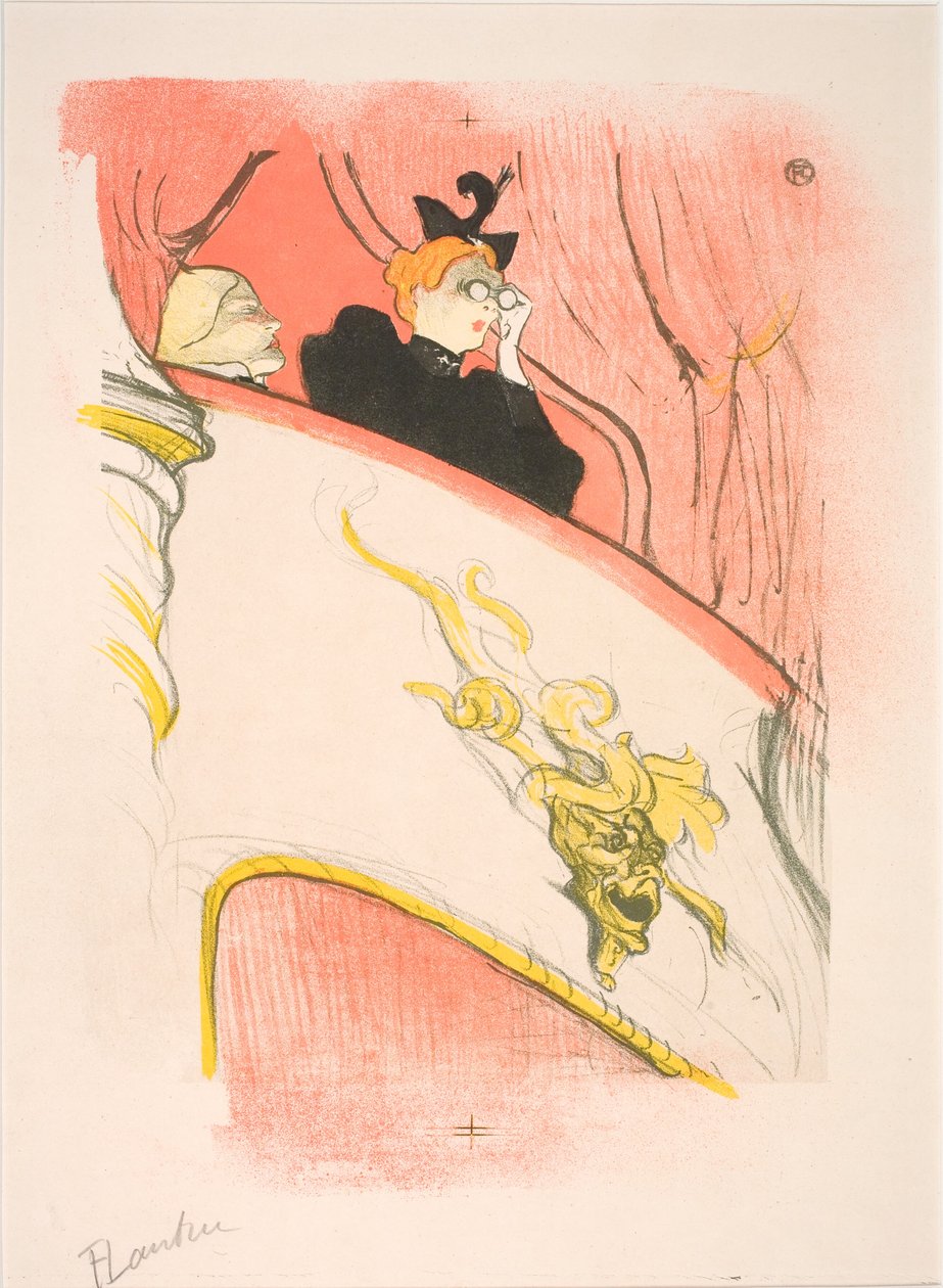 La loge au mascaron doré door Henri de Toulouse Lautrec