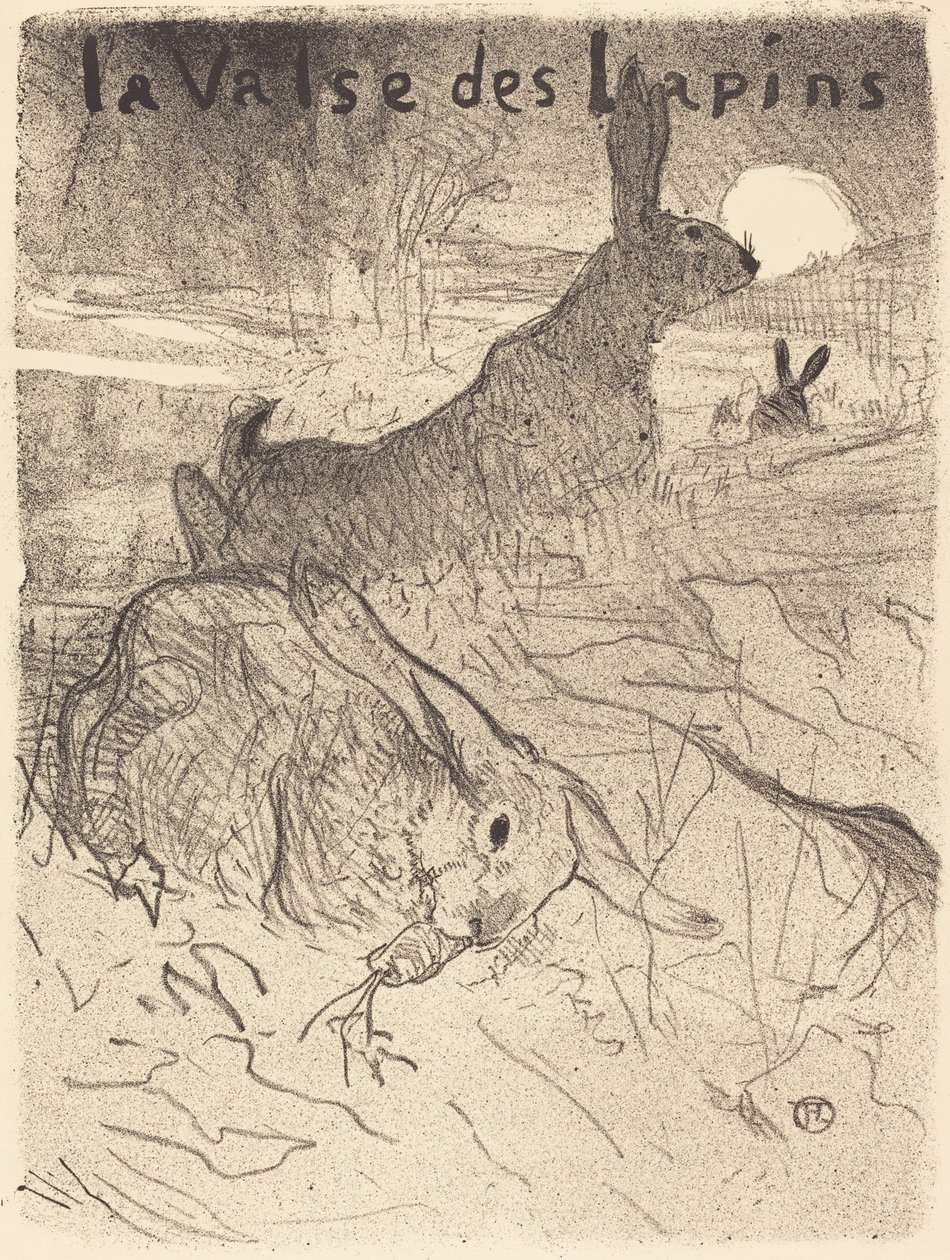 De wals van de konijnen door Henri de Toulouse-Lautrec