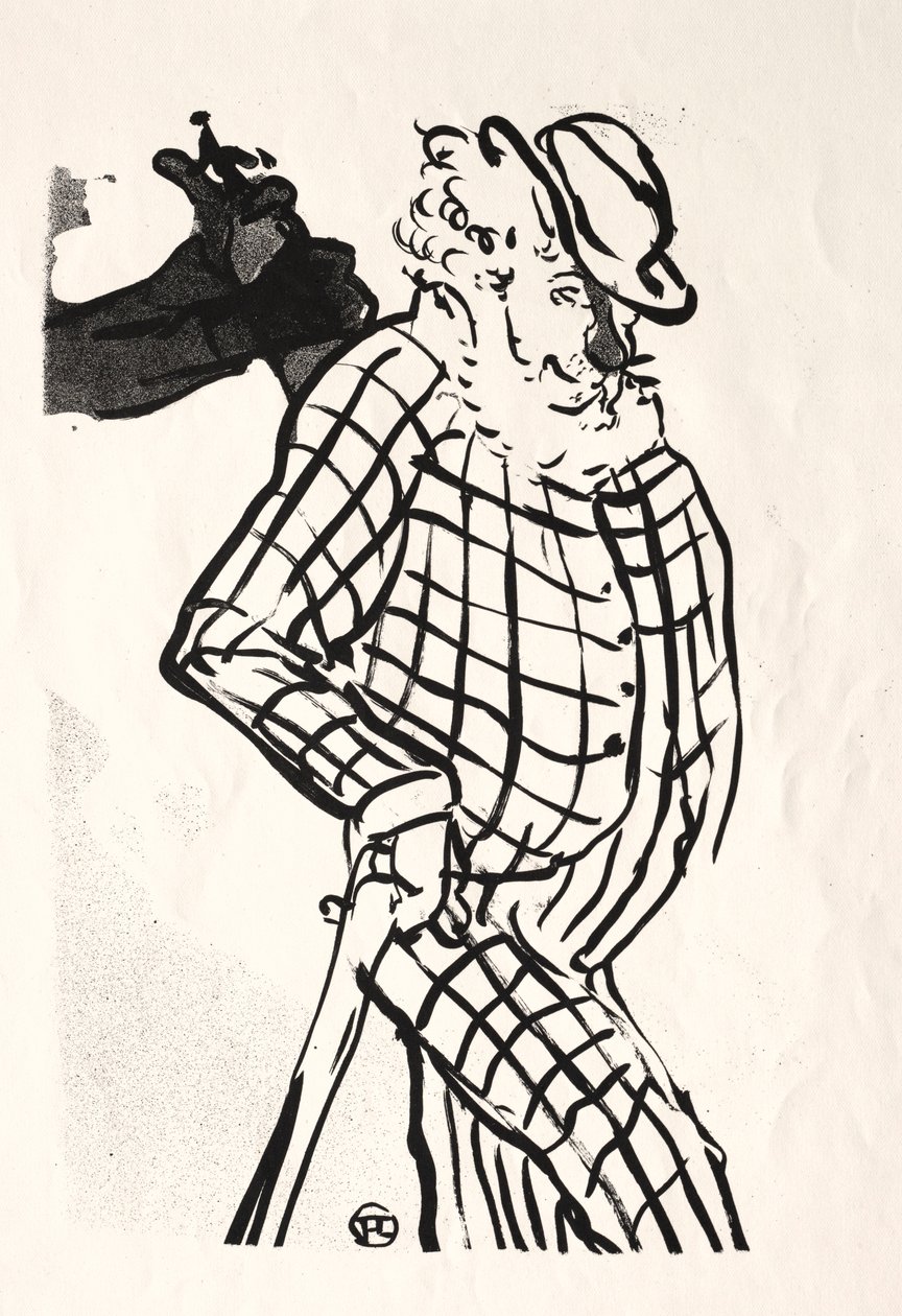Le Café-concert: Chanteur Américain, 1893 door Henri de Toulouse-Lautrec