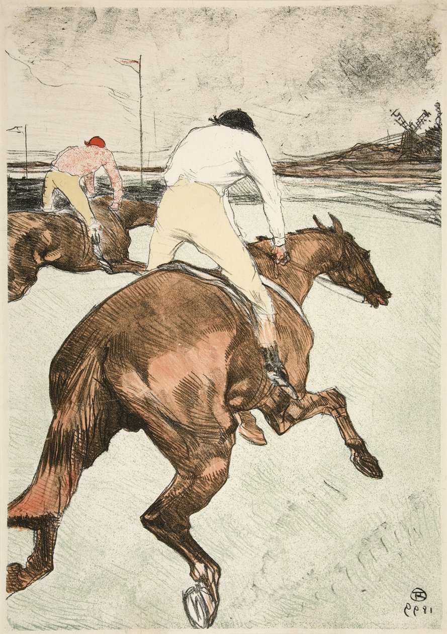 Le Jockey – Chevaux de Courses, uitgegeven 1899 (kleur litho) door Henri de Toulouse Lautrec