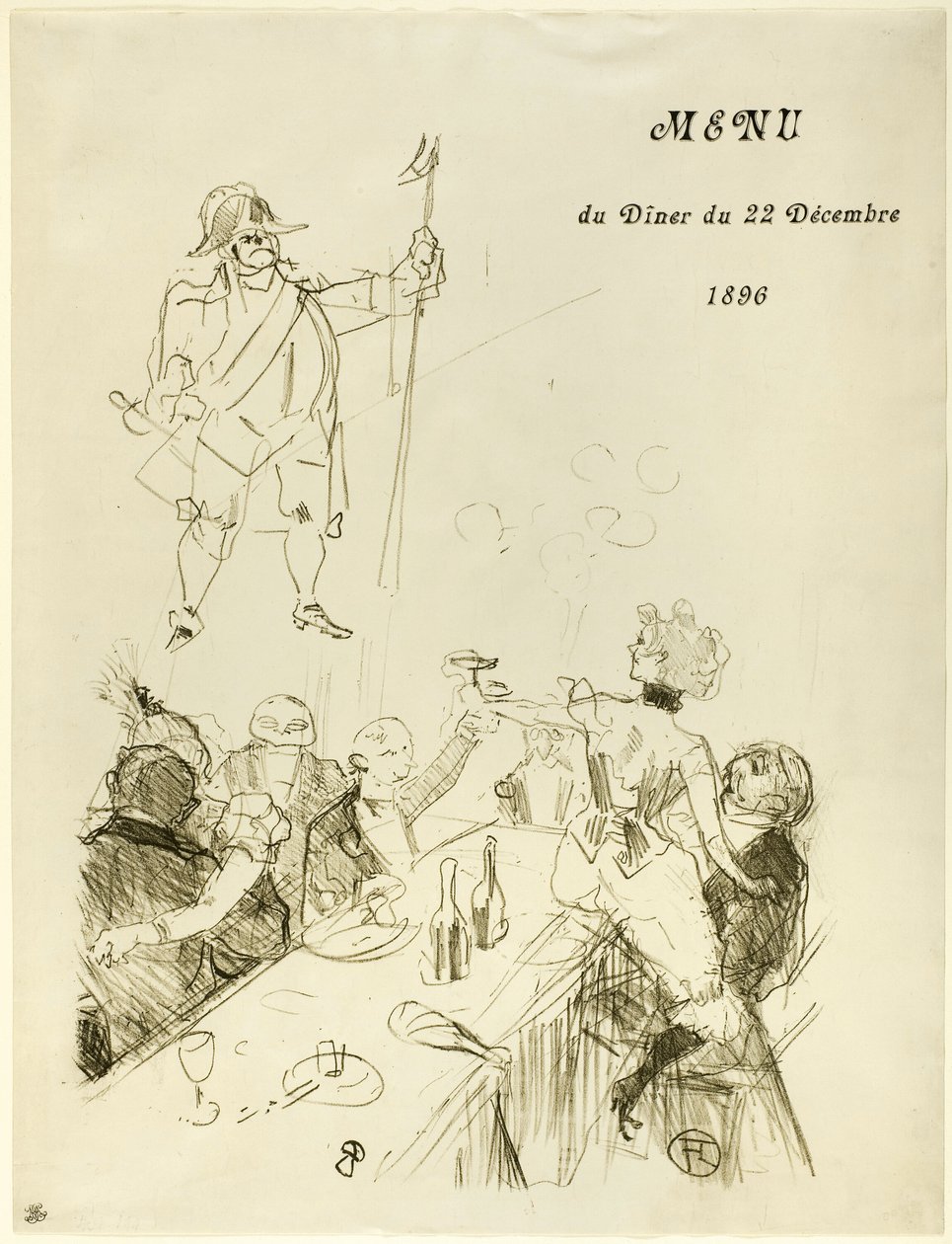 Le Suisse, Menu door Henri de Toulouse Lautrec