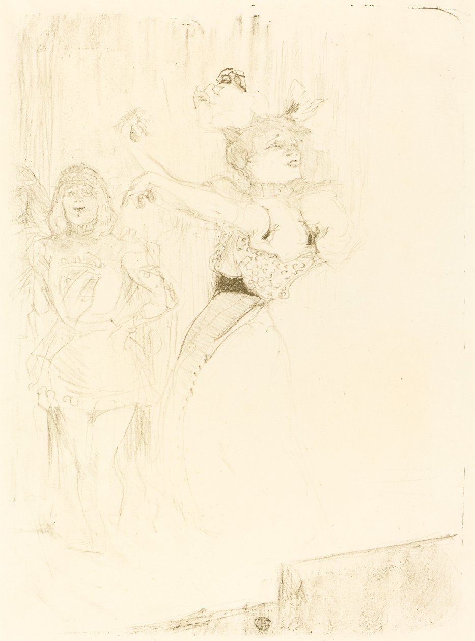 Lender die de bolero danst in Chilperic, 1895 door Henri de Toulouse Lautrec