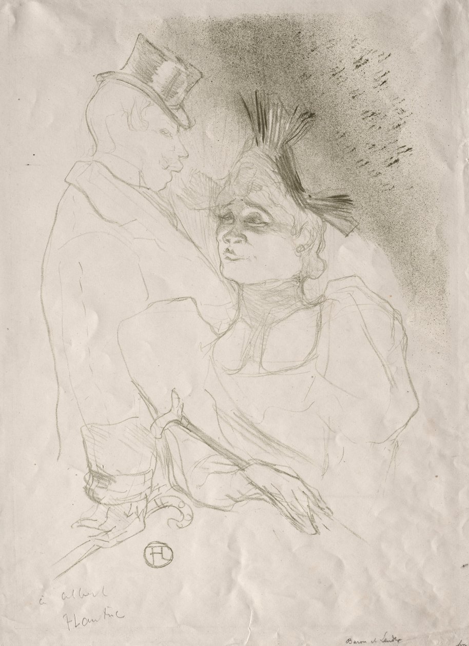Lener en Baron, 1893 door Henri de Toulouse Lautrec
