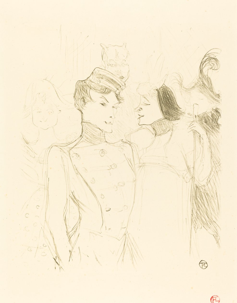 Lender en Lavalliere door Henri de Toulouse Lautrec