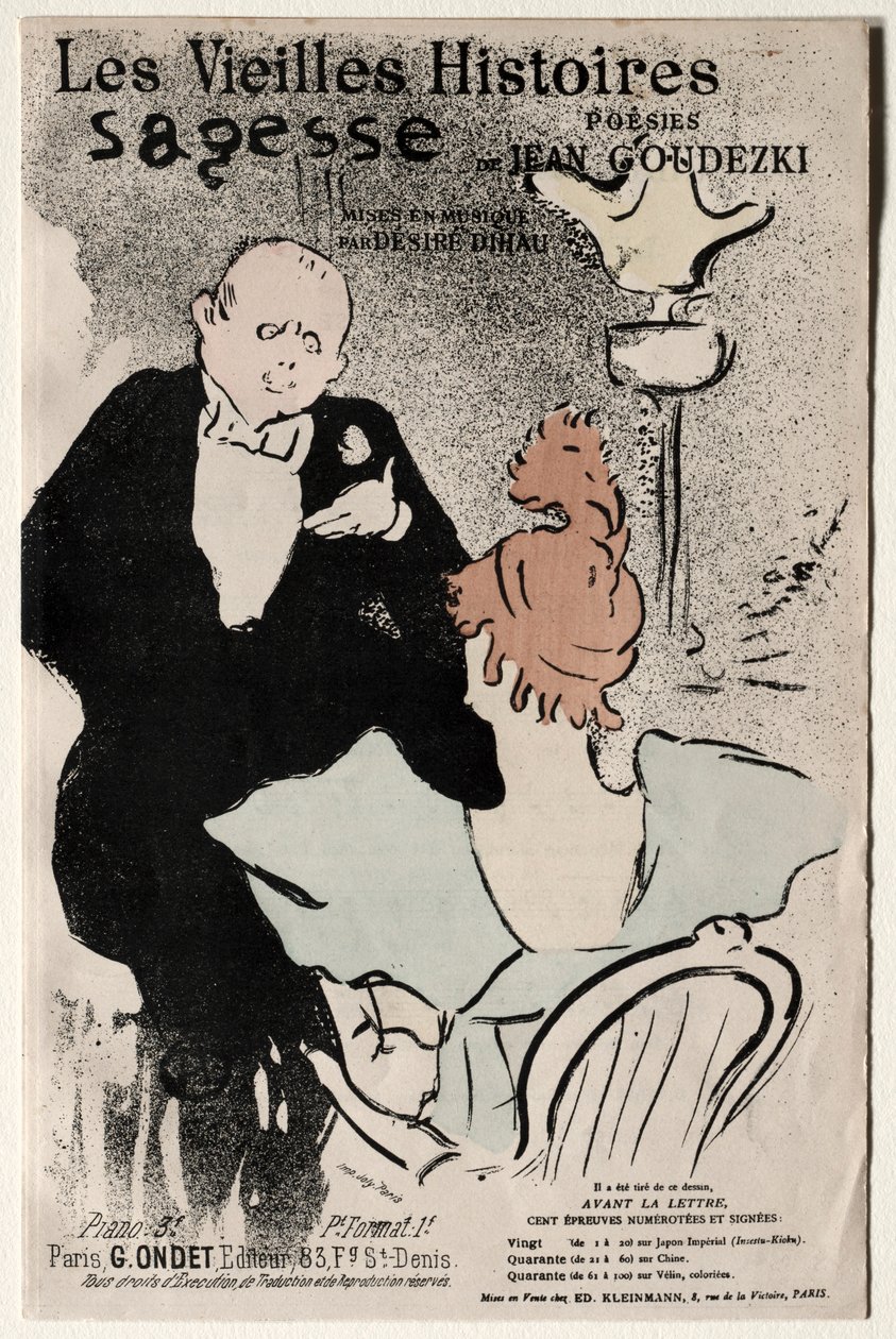 Les Vieilles histoires: Sagesse door Henri de Toulouse Lautrec