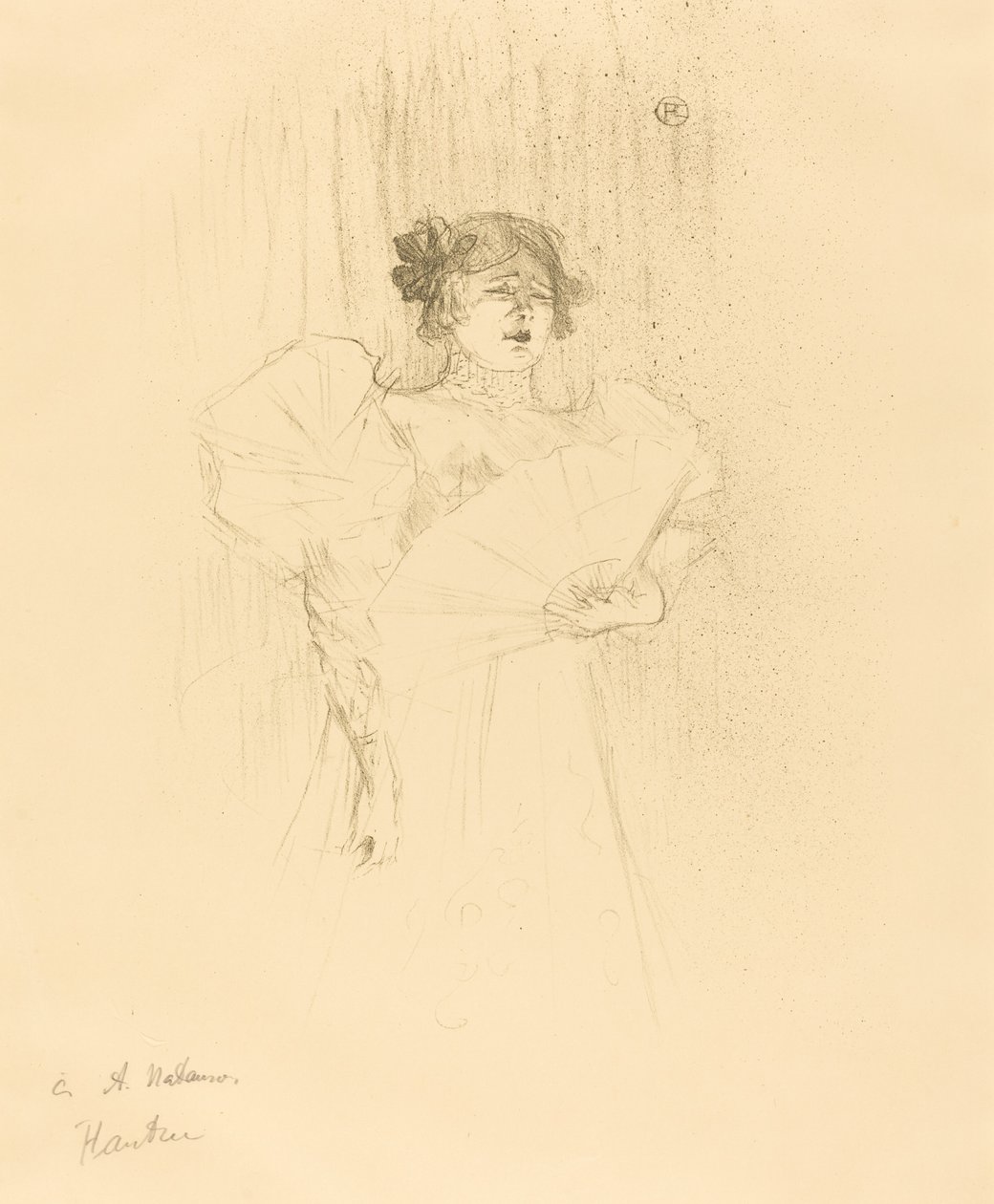 Luce Myres, de face door Henri de Toulouse Lautrec