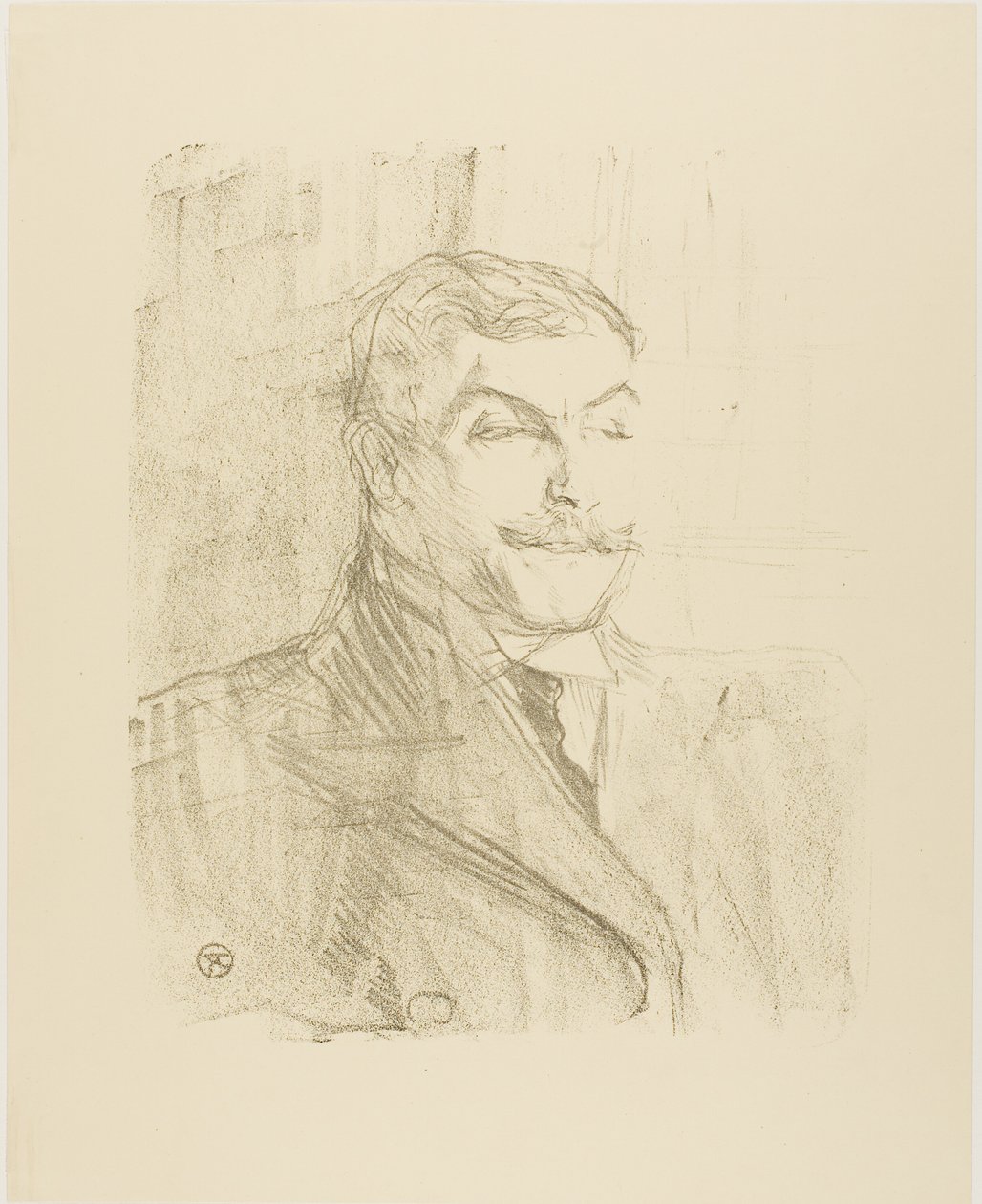 Lucien Guitry, uit Treize Lithographies door Henri de Toulouse Lautrec