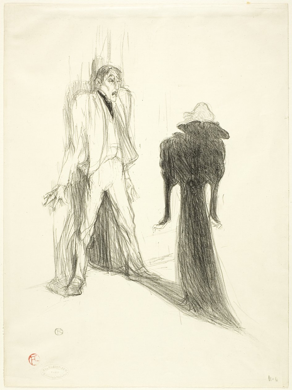 Lugné-Poé, in beeld door Henri de Toulouse Lautrec