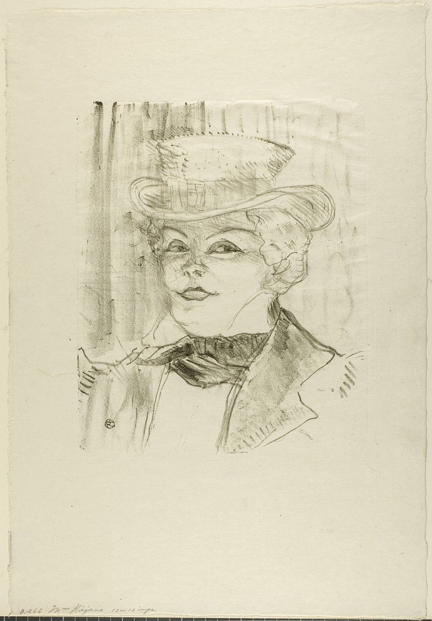 Madame Réjane door Henri de Toulouse Lautrec