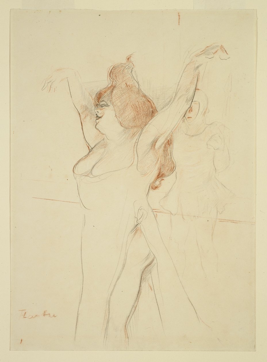Mademoiselle Cocyle als Helena van Troje in La Belle Helene door Henri de Toulouse Lautrec