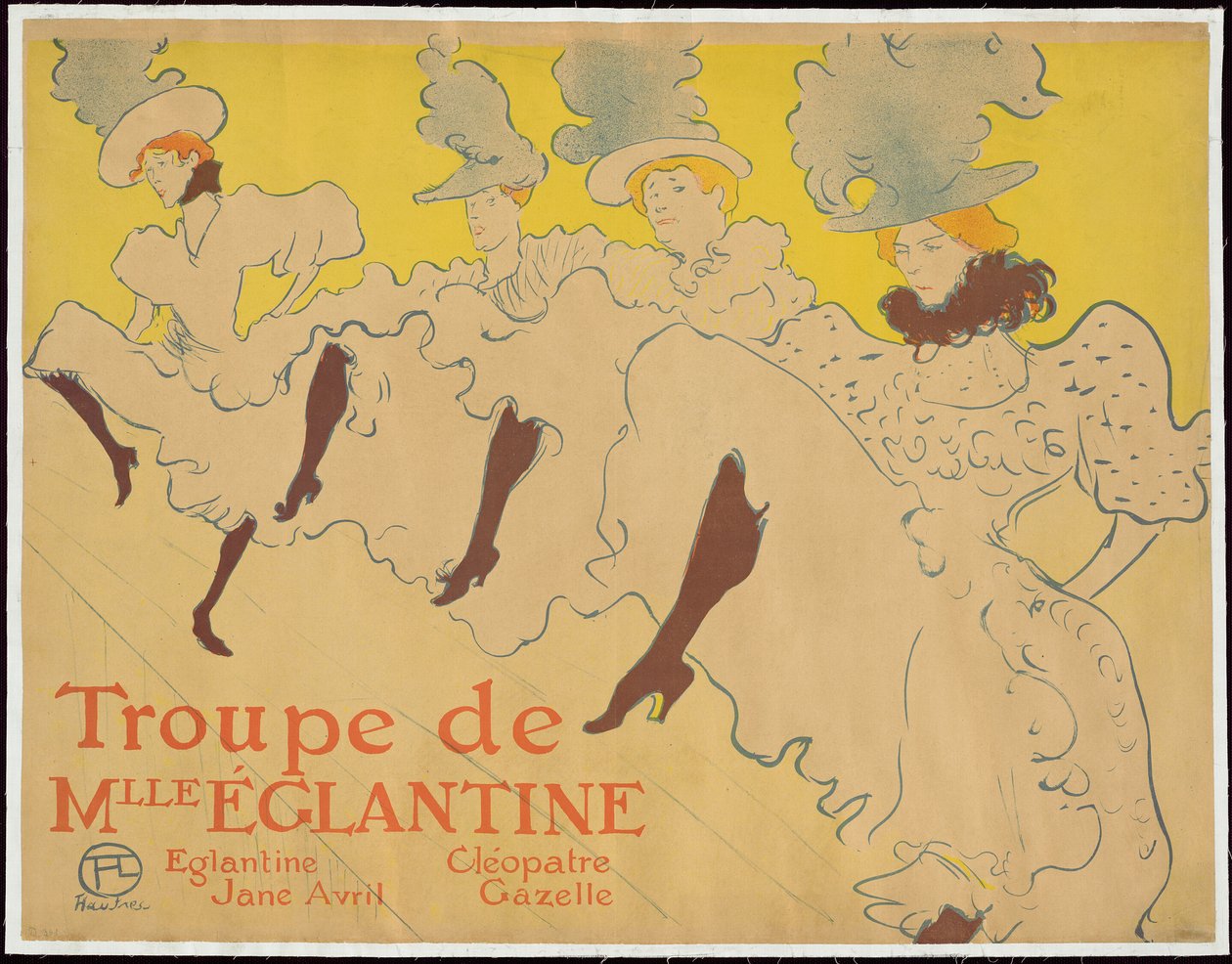 De Troupe van Mademoiselle Eglantine door Henri de Toulouse Lautrec