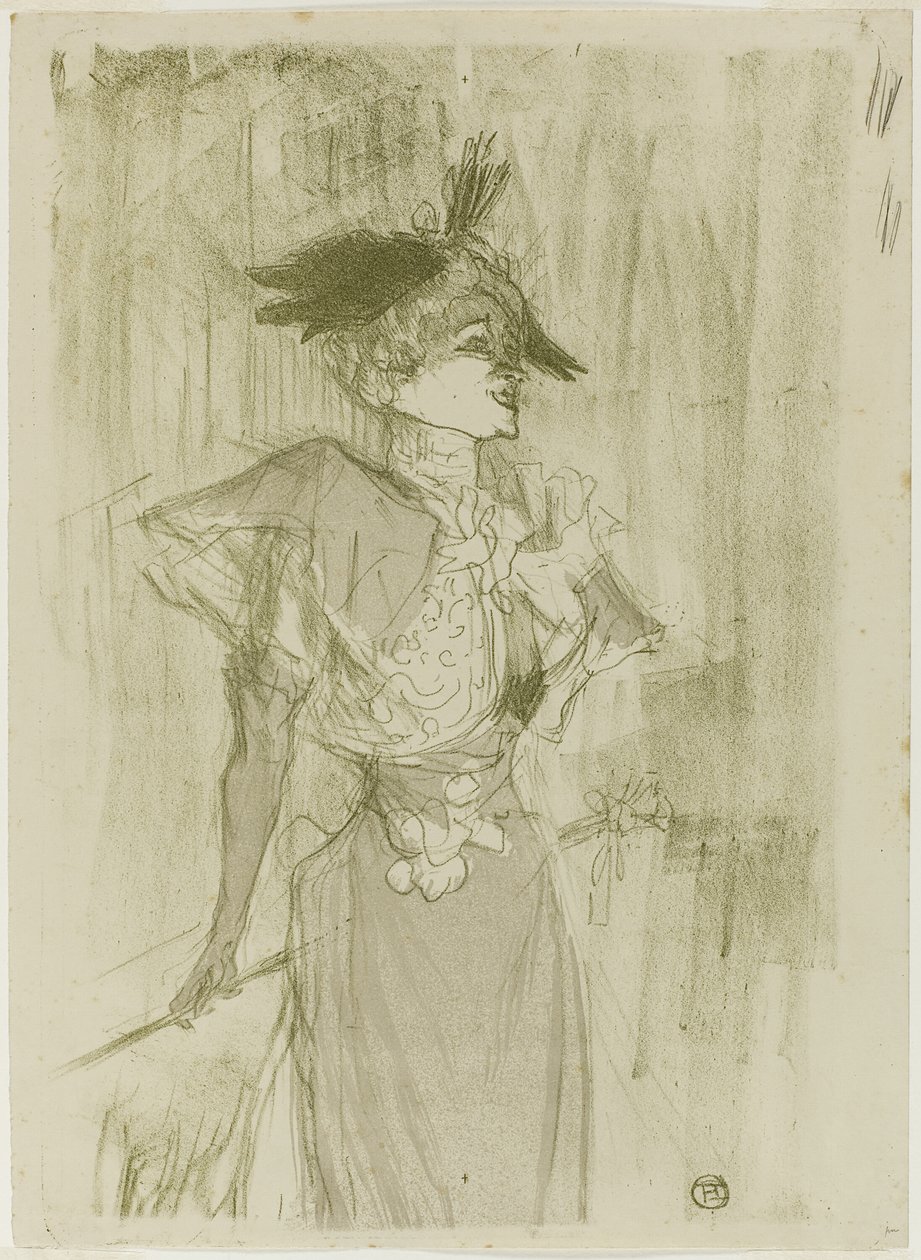 Mademoiselle Marcelle Lender, staand door Henri de Toulouse-Lautrec