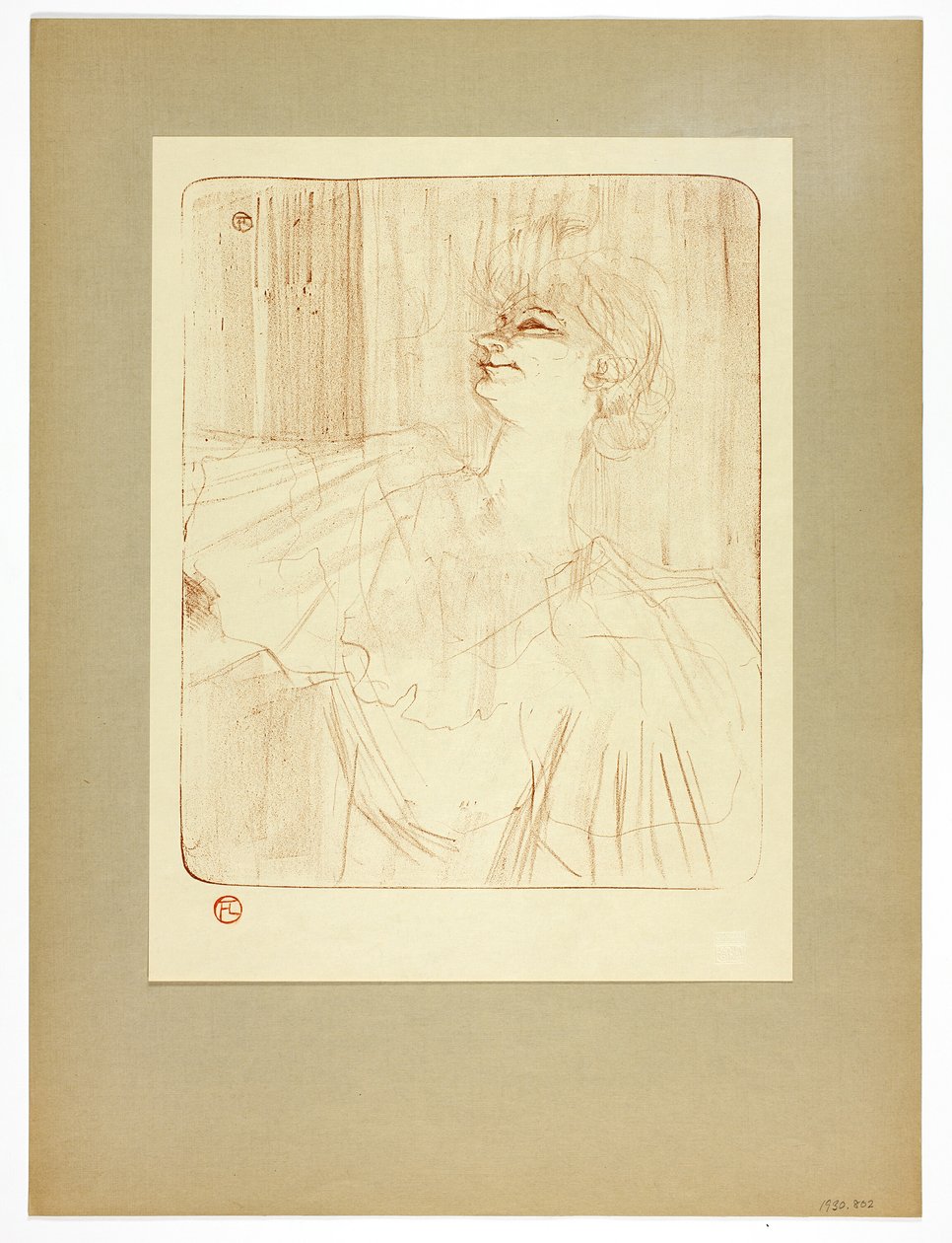 À Menilmontant van Bruant, plaat vier van Yvette Guilbert door Henri de Toulouse Lautrec