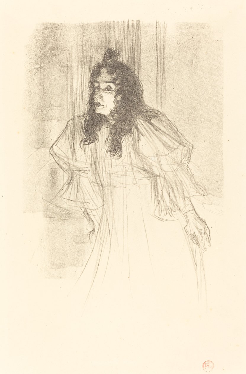 Miss May Belfort Zonder Hoofddeksel (Miss May Belfort en cheveux) door Henri de Toulouse Lautrec