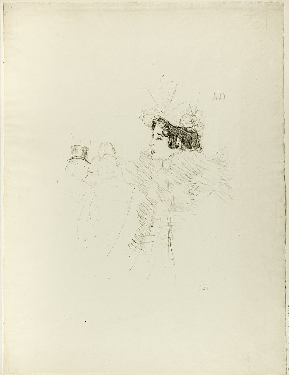 Miss May Belfort aan de Bar Achille door Henri de Toulouse Lautrec
