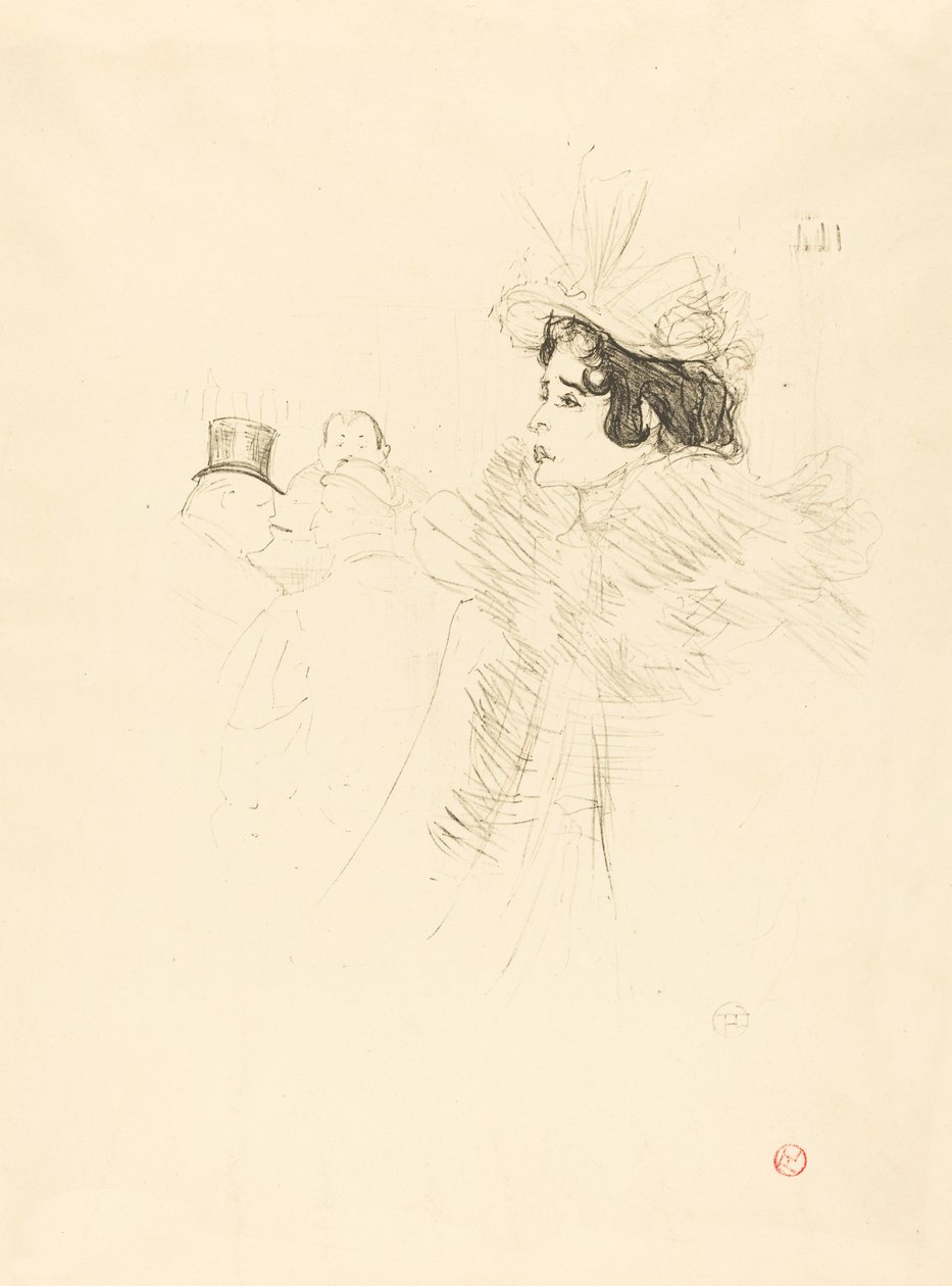 Miss May Belfort in de Ierse en Amerikaanse Bar, rue Royale, 1895 door Henri de Toulouse-Lautrec