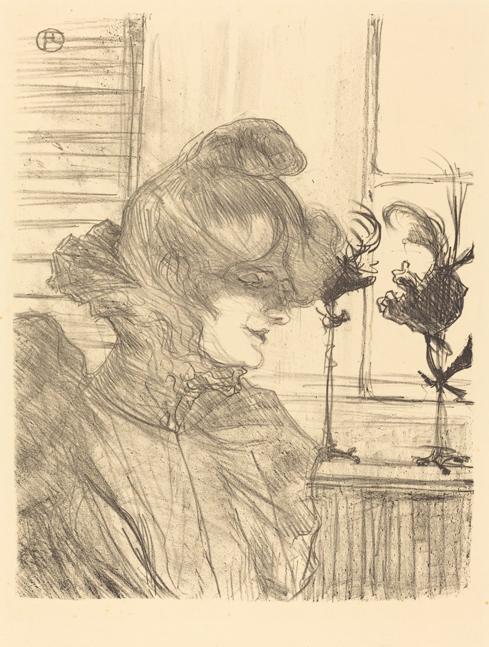 Mevrouw Le Marguoin, modiste door Henri de Toulouse Lautrec
