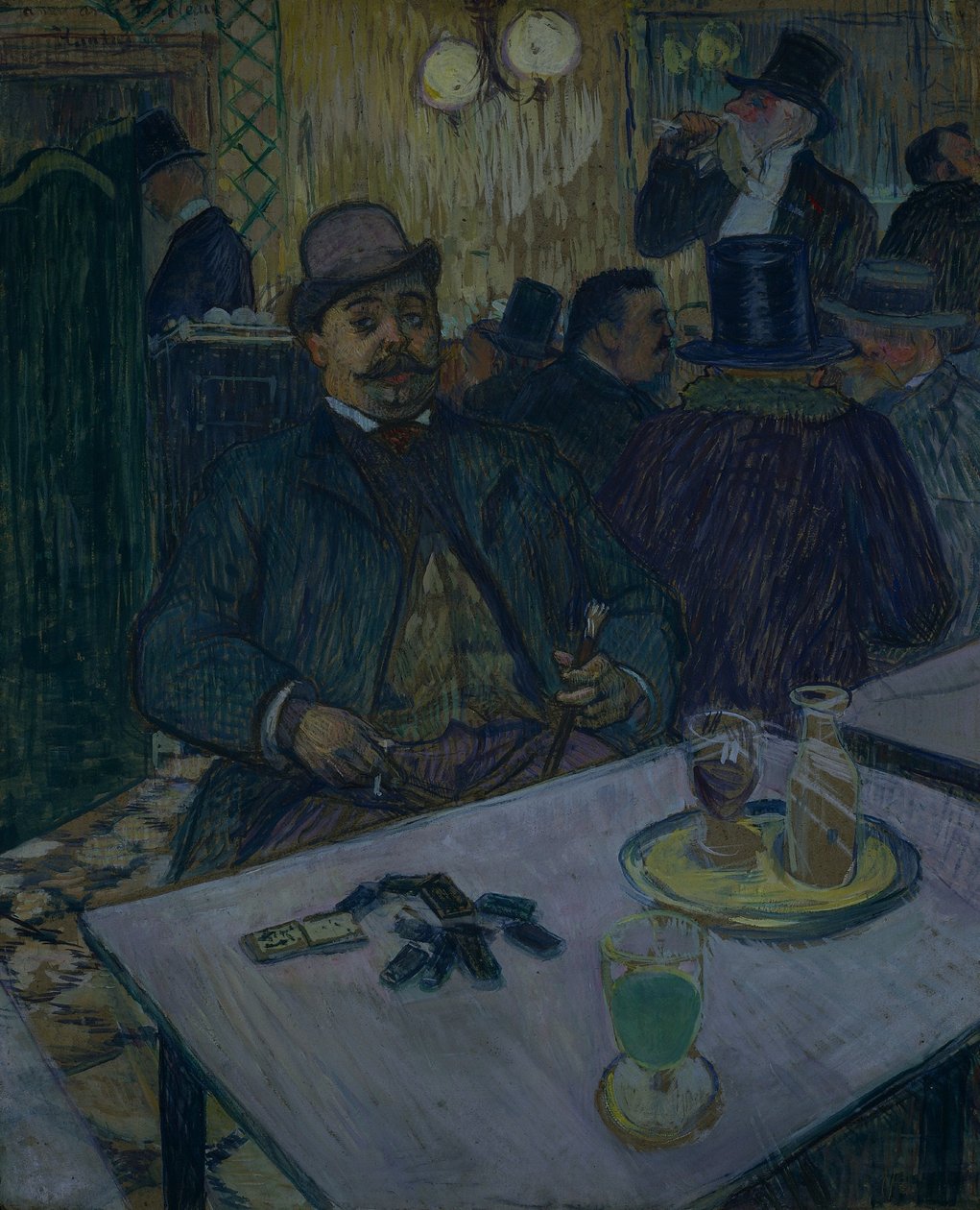Monsieur Boileau in het Café door Henri de Toulouse Lautrec