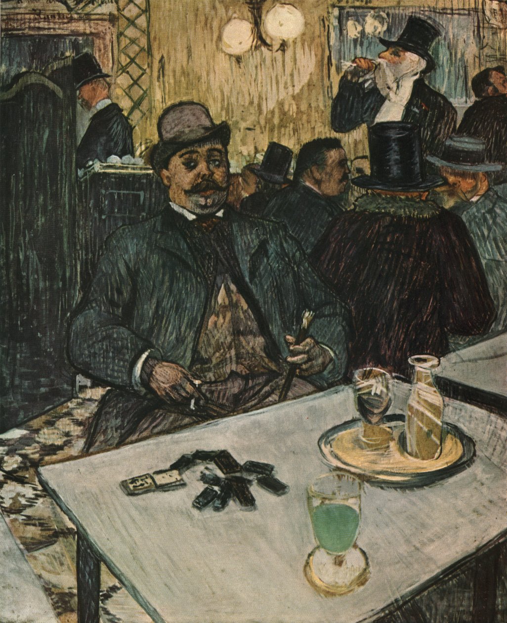 Monsieur Boileau in het café door Henri de Toulouse Lautrec