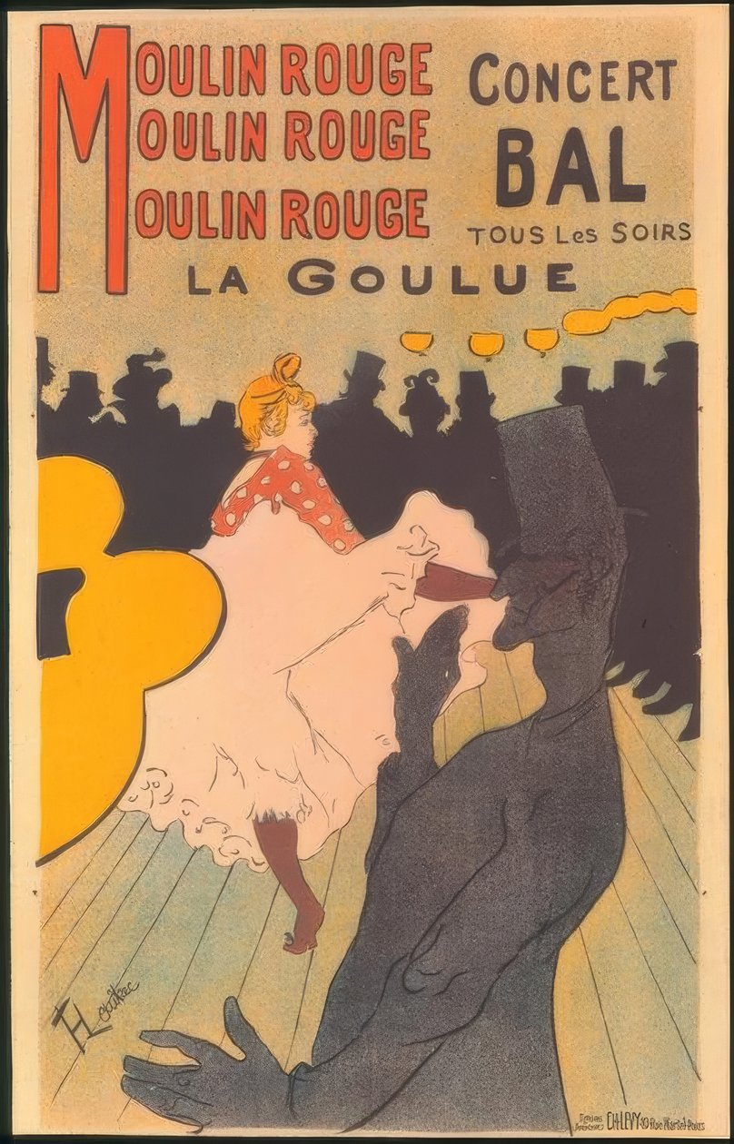 Moulin Rouge, La Goulue door Henri de Toulouse Lautrec