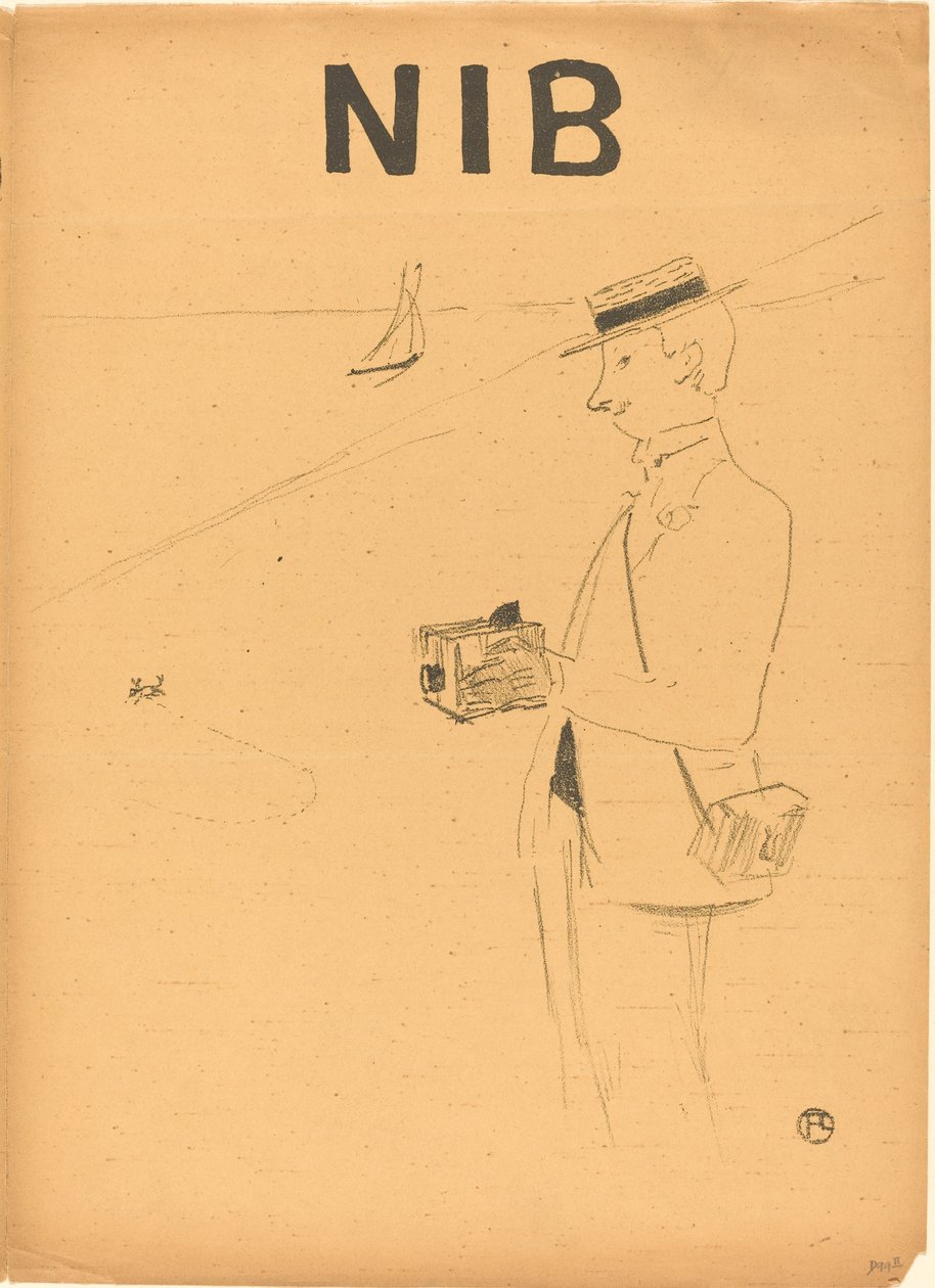 Nib of de amateurfotograaf [rechter recto] door Henri de Toulouse Lautrec