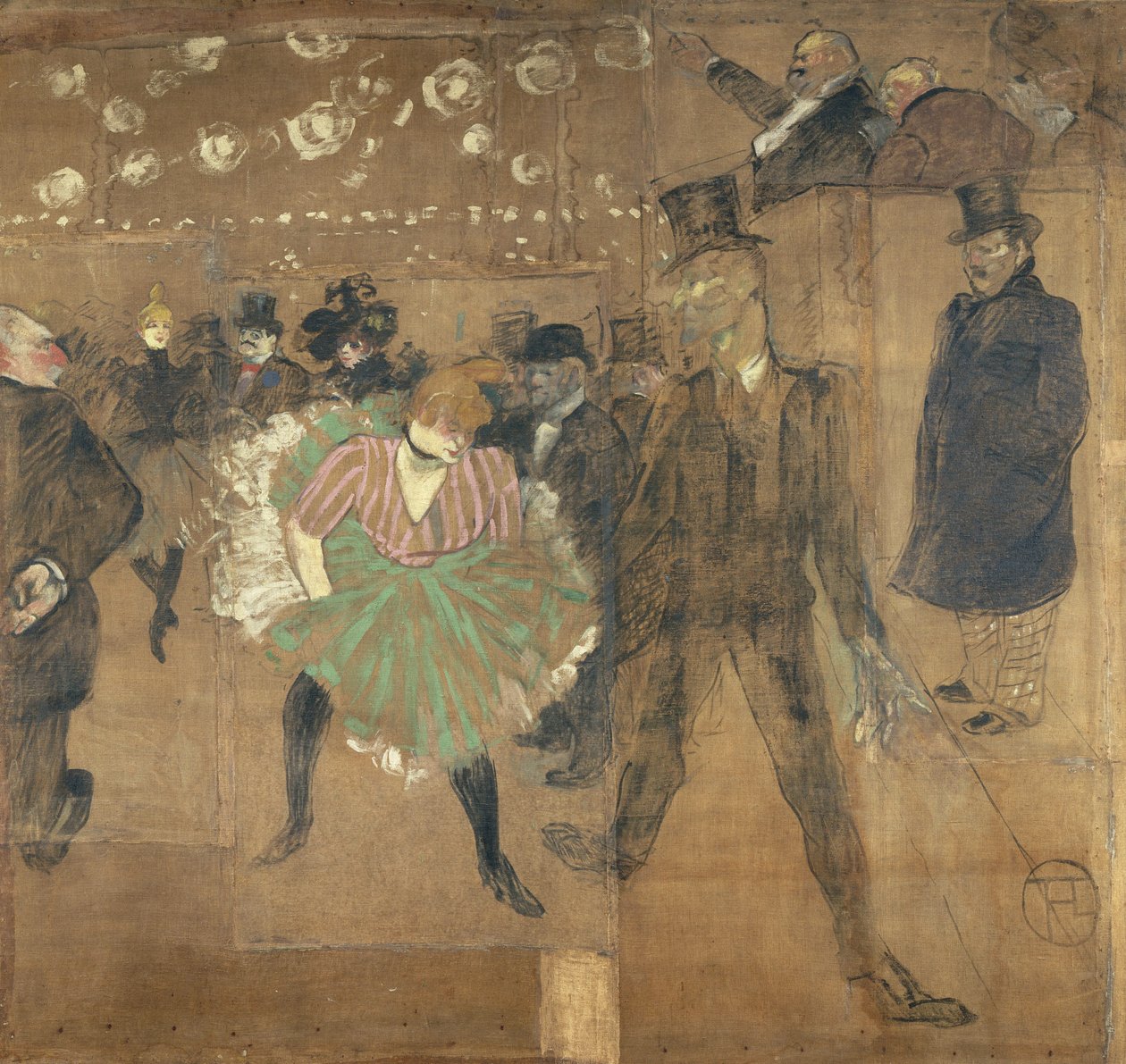 Panelen voor de Goulue baraque op de Foire du Trône in Parijs door Henri de Toulouse Lautrec