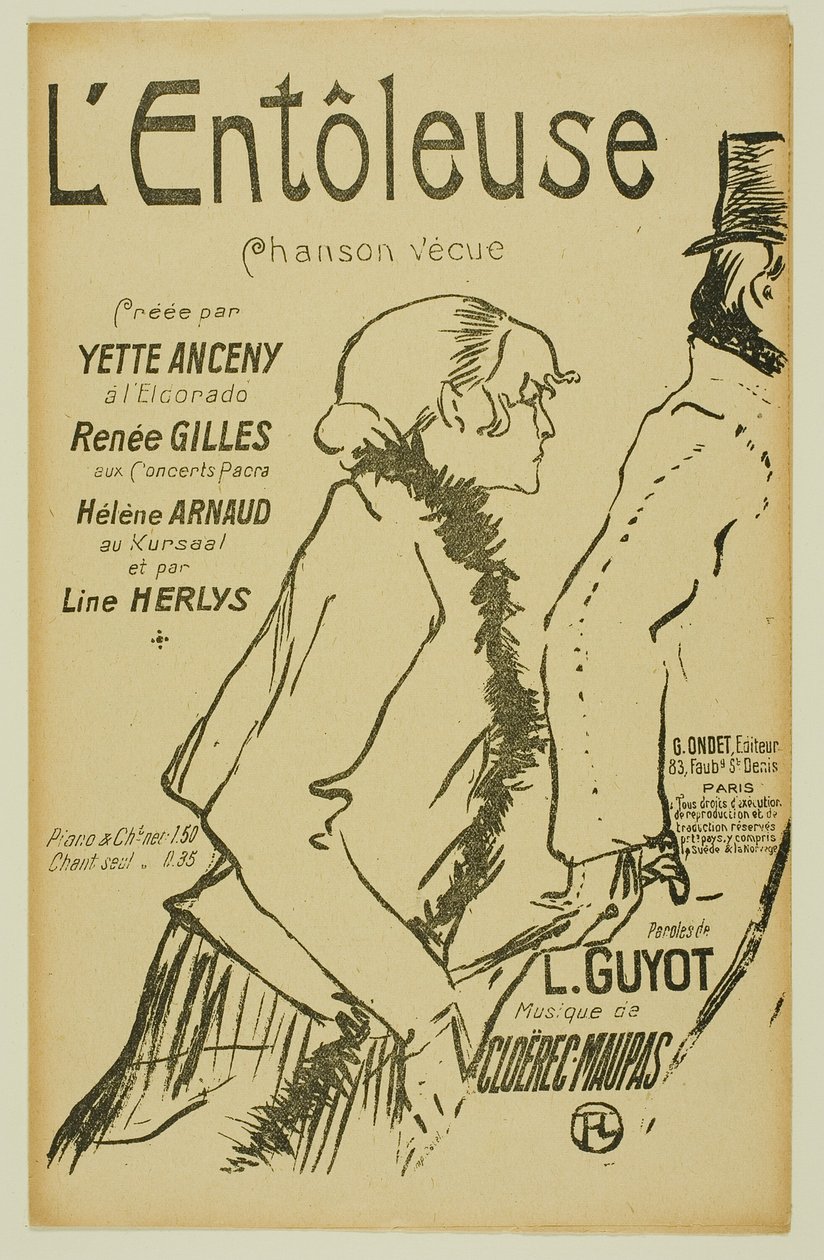 Arme straatwandelaar! door Henri de Toulouse Lautrec