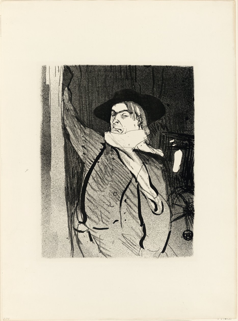 Portret van Aristide Bruant, uit Le Café-Concert door Henri de Toulouse Lautrec